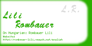 lili rombauer business card